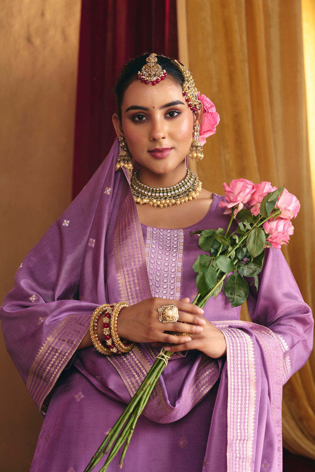 Floral Straight Kurta & Palazzos Sets