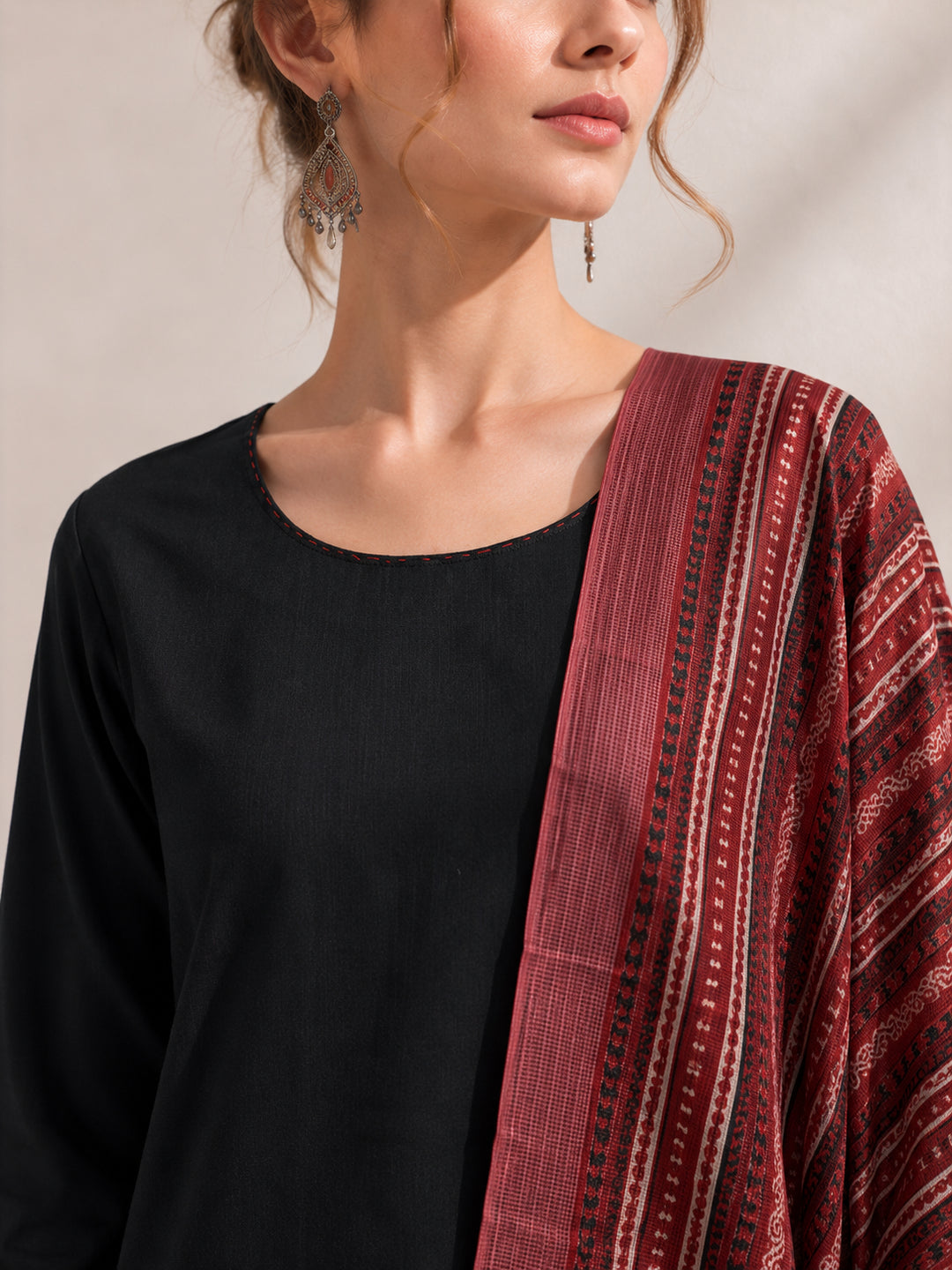 Solid Straight Kurta & Trousers Sets