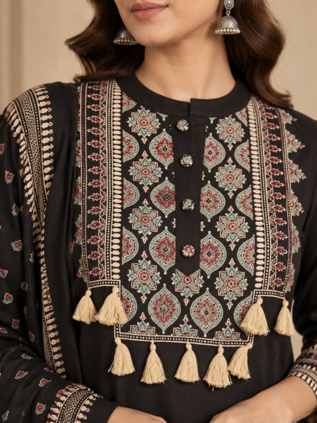 Floral Printed Straight Cotton Kurta & Trousers Sets