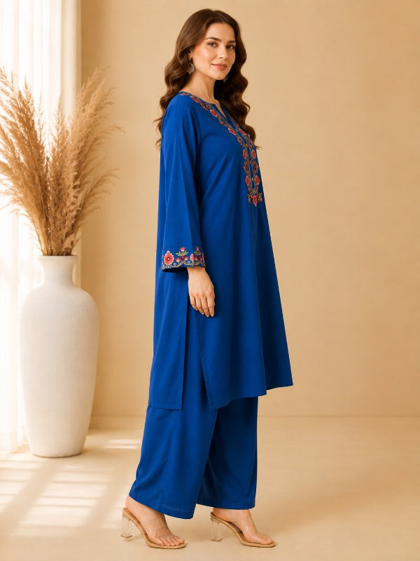 Floral Straight Kurta & Trousers Sets
