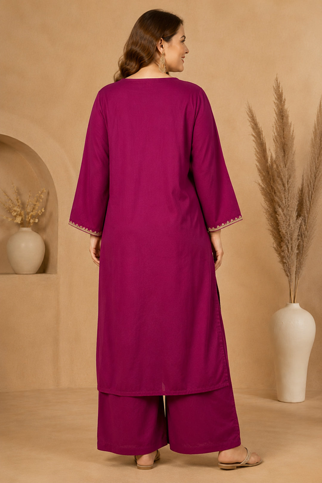 Floral Straight Kurta & Trousers Sets