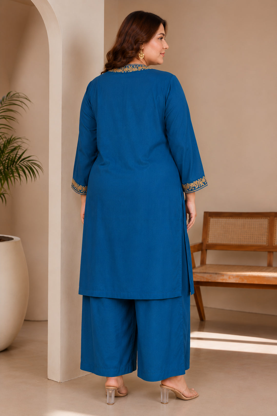 Solid A-Line Kurta & Trousers Sets