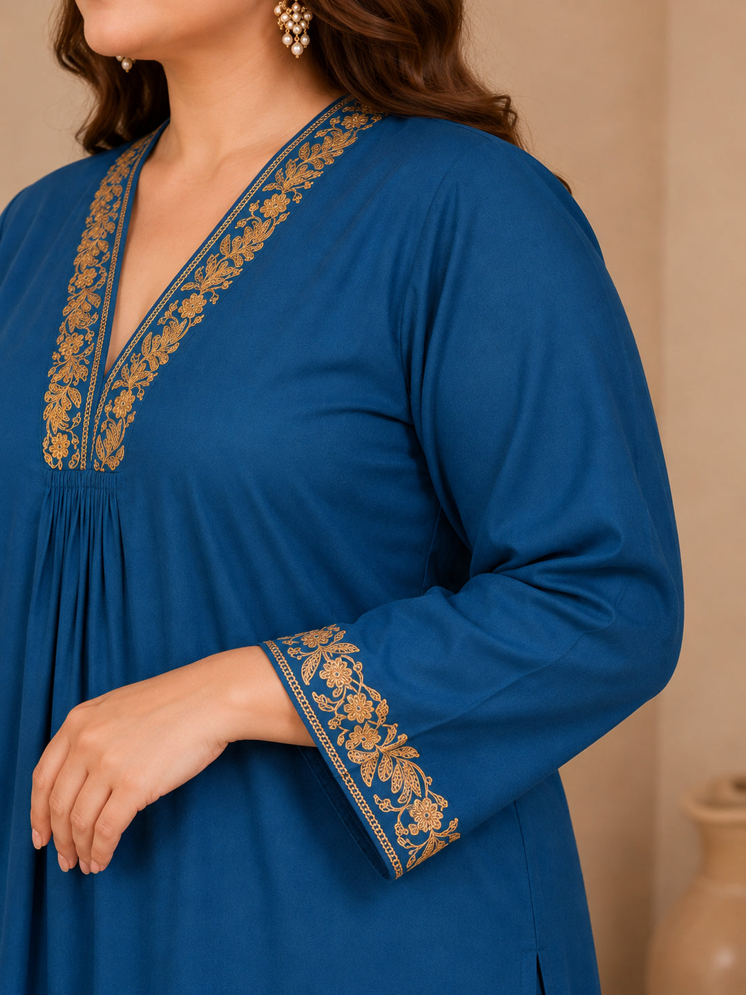 Solid A-Line Kurta & Trousers Sets