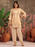 Striped Straight Viscose Kurta & Palazzos Sets