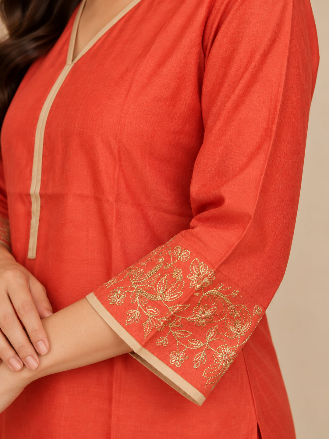 Solid Solid Straight Pure Silk Kurta & Trousers Sets