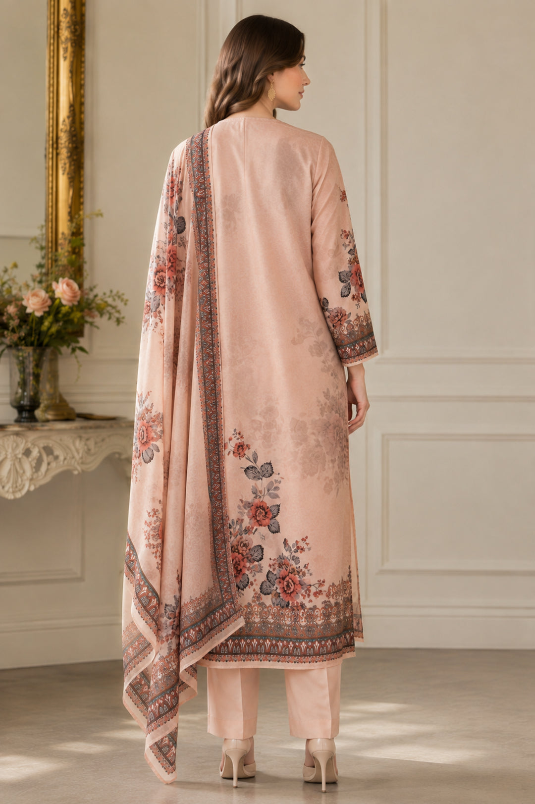 Floral Straight Kurta & Trousers Sets
