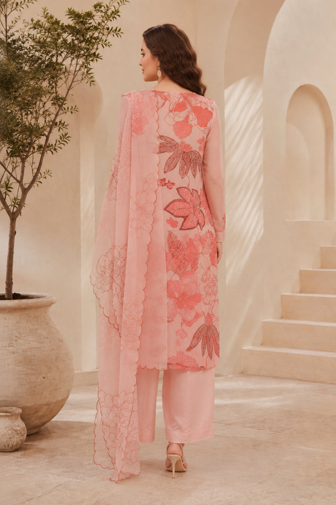 Floral Straight Kurta & Trousers Sets