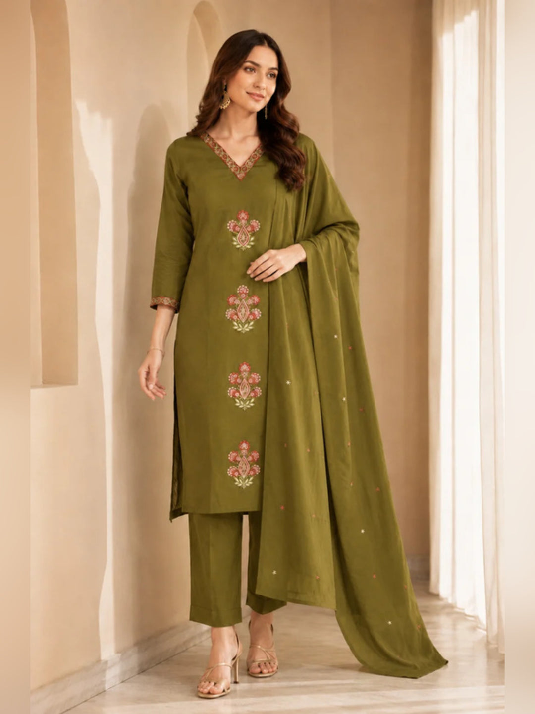 Women Straight Printed Pure Cotton Kurta Sets