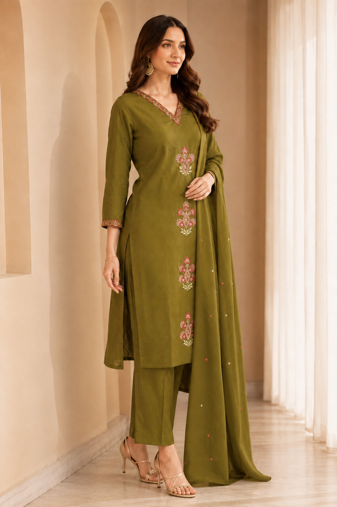 Women Straight Printed Pure Cotton Kurta Sets