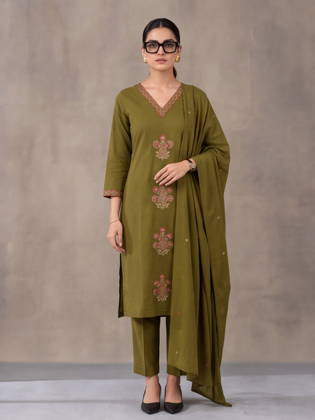 Women Straight Printed Pure Cotton Kurta Sets