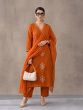 Women Straight Printed Pure Cotton Kurta Sets