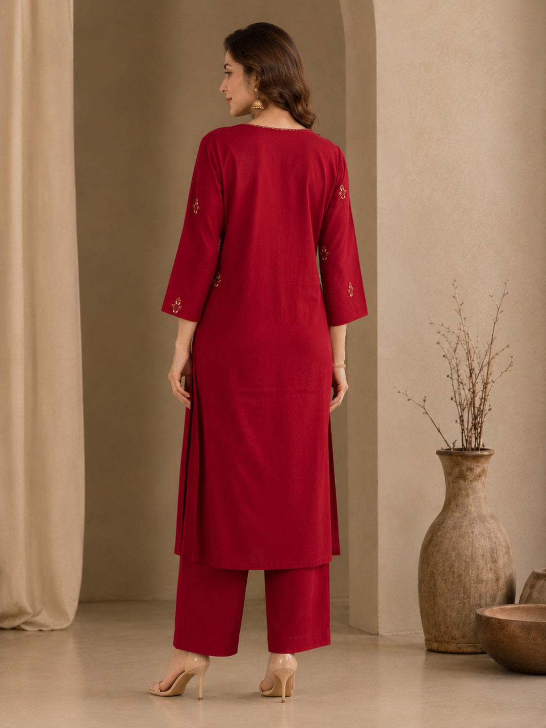 Women Straight Printed Pure Cotton Kurta Sets
