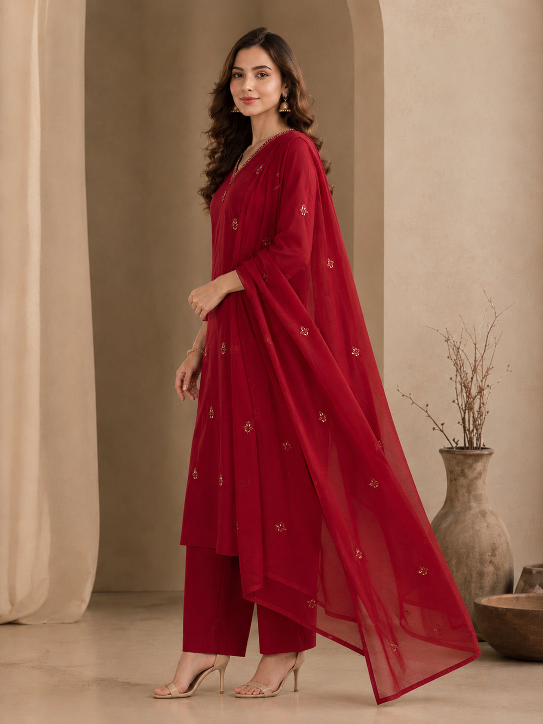 Women Straight Printed Pure Cotton Kurta Sets