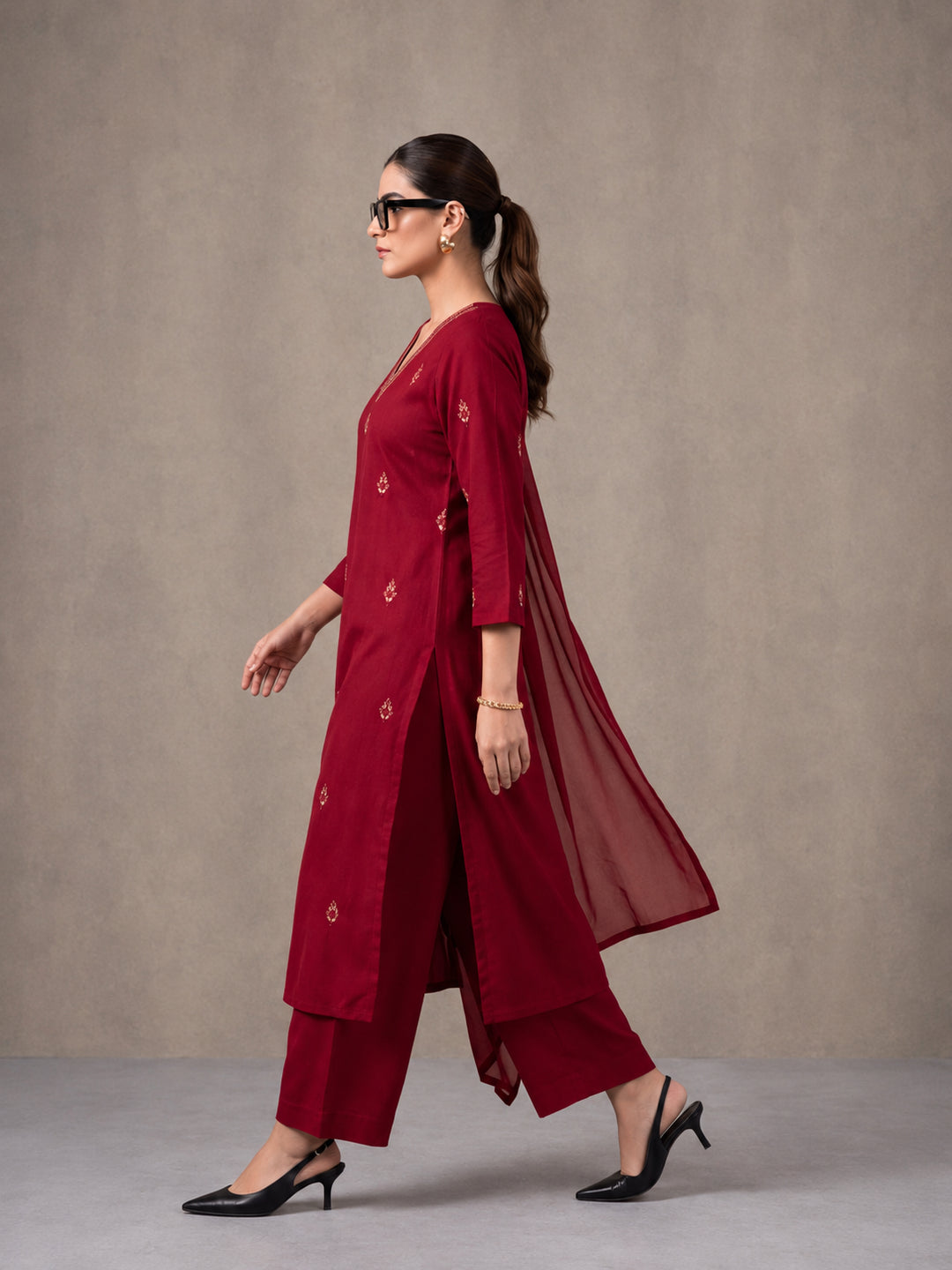 Women Straight Printed Pure Cotton Kurta Sets