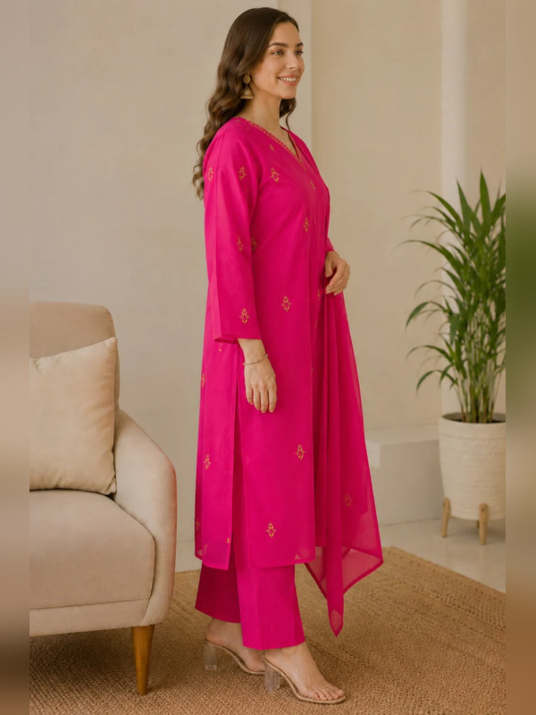 Women Straight Printed Pure Cotton Kurta Sets