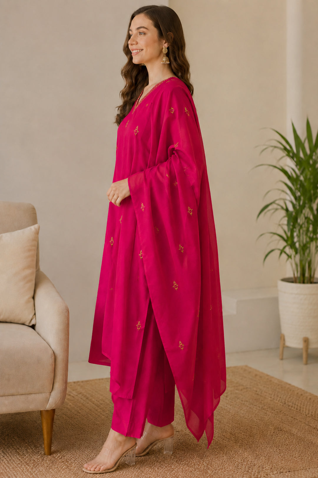 Women Straight Printed Pure Cotton Kurta Sets