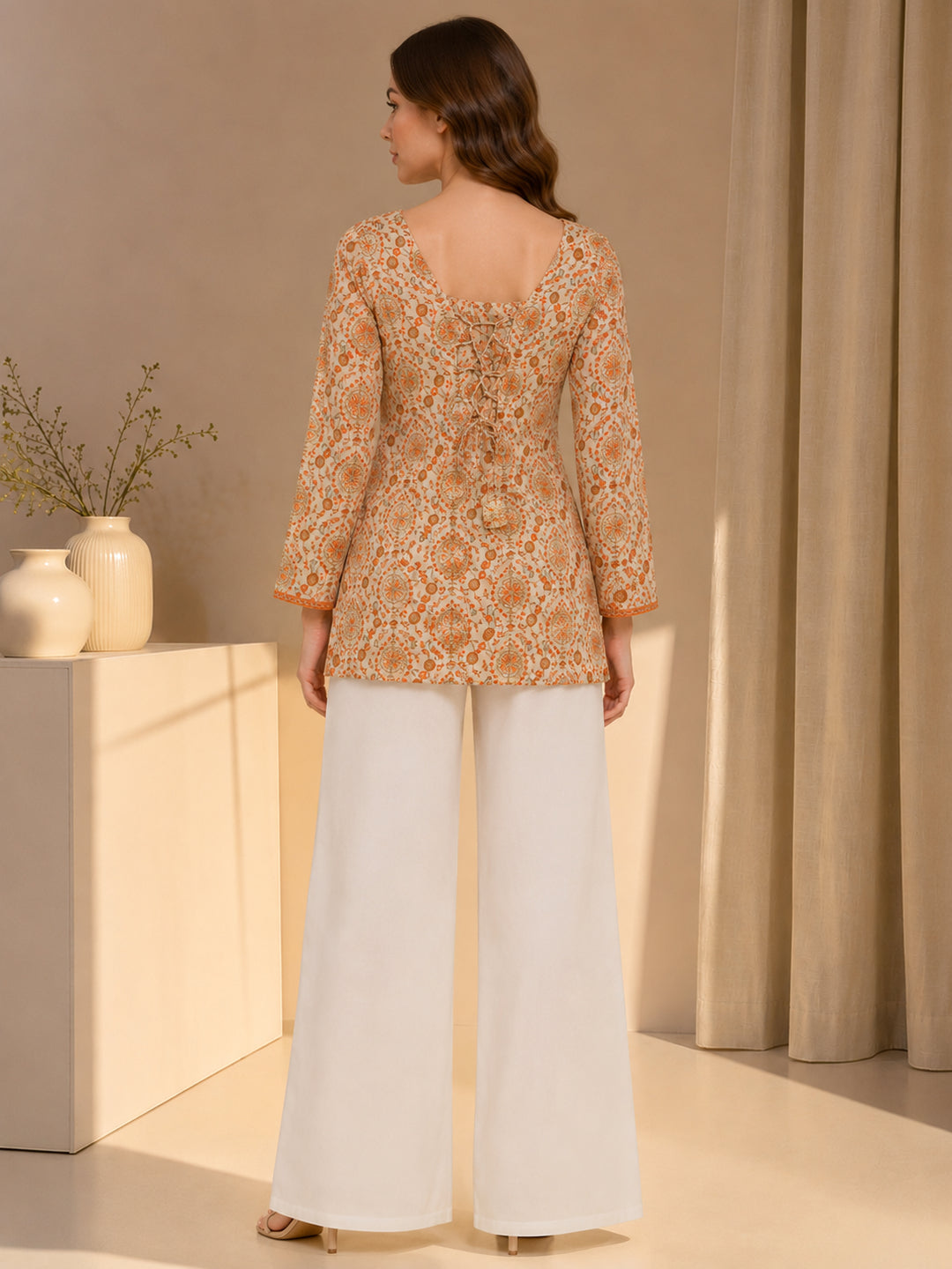 Floral Printed Straight Kurta