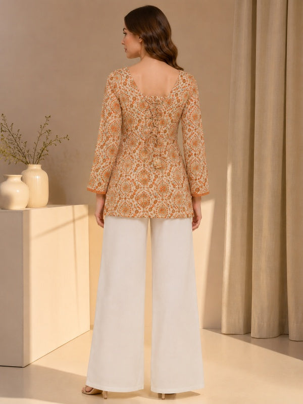 Floral Printed Straight Kurta
