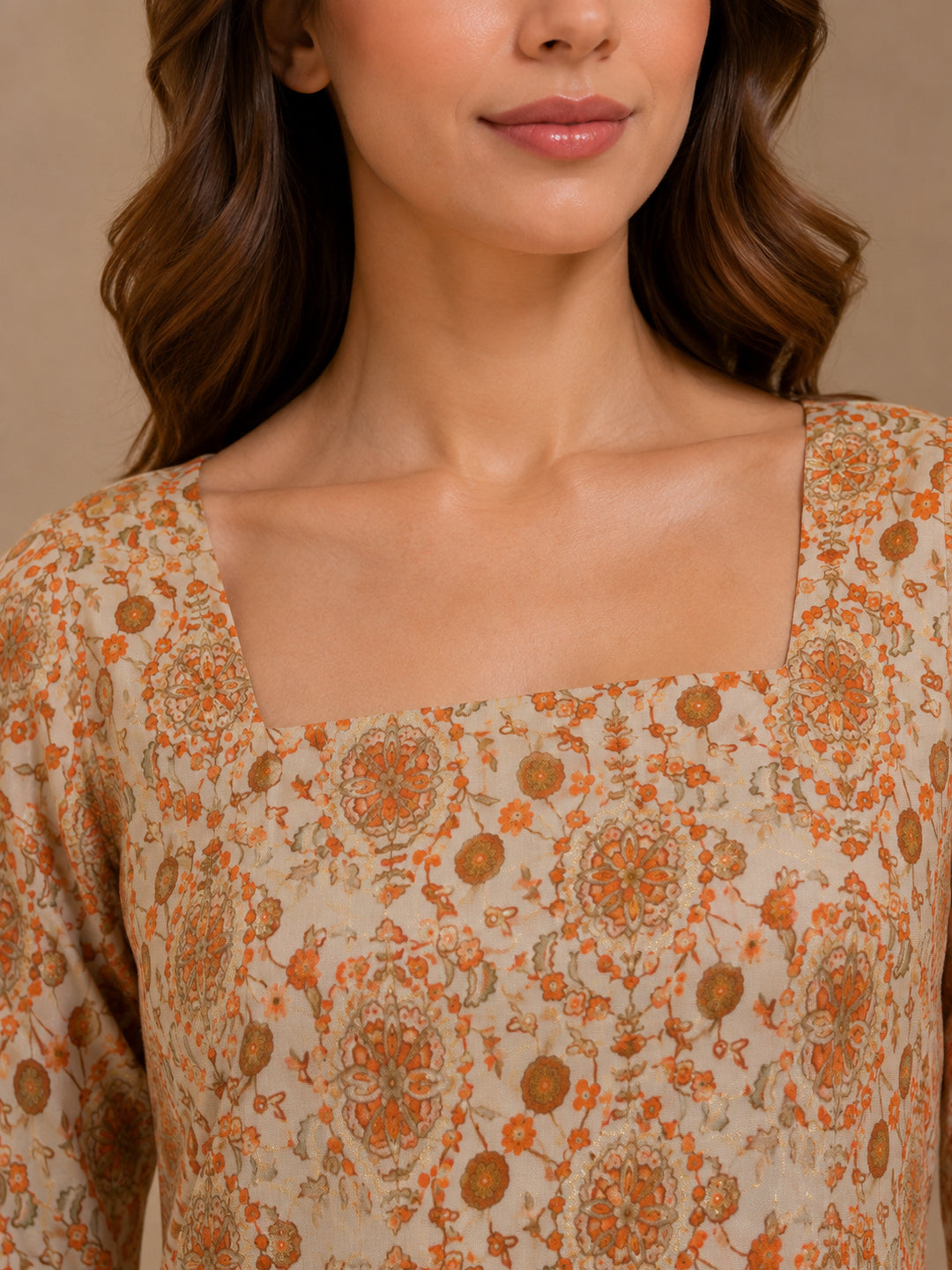 Floral Printed Straight Kurta