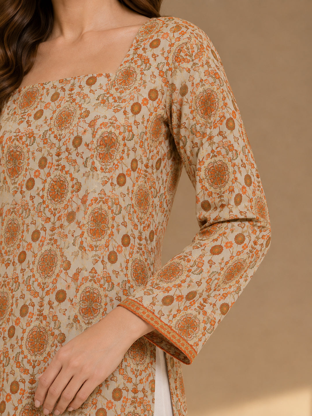 Floral Printed Straight Kurta