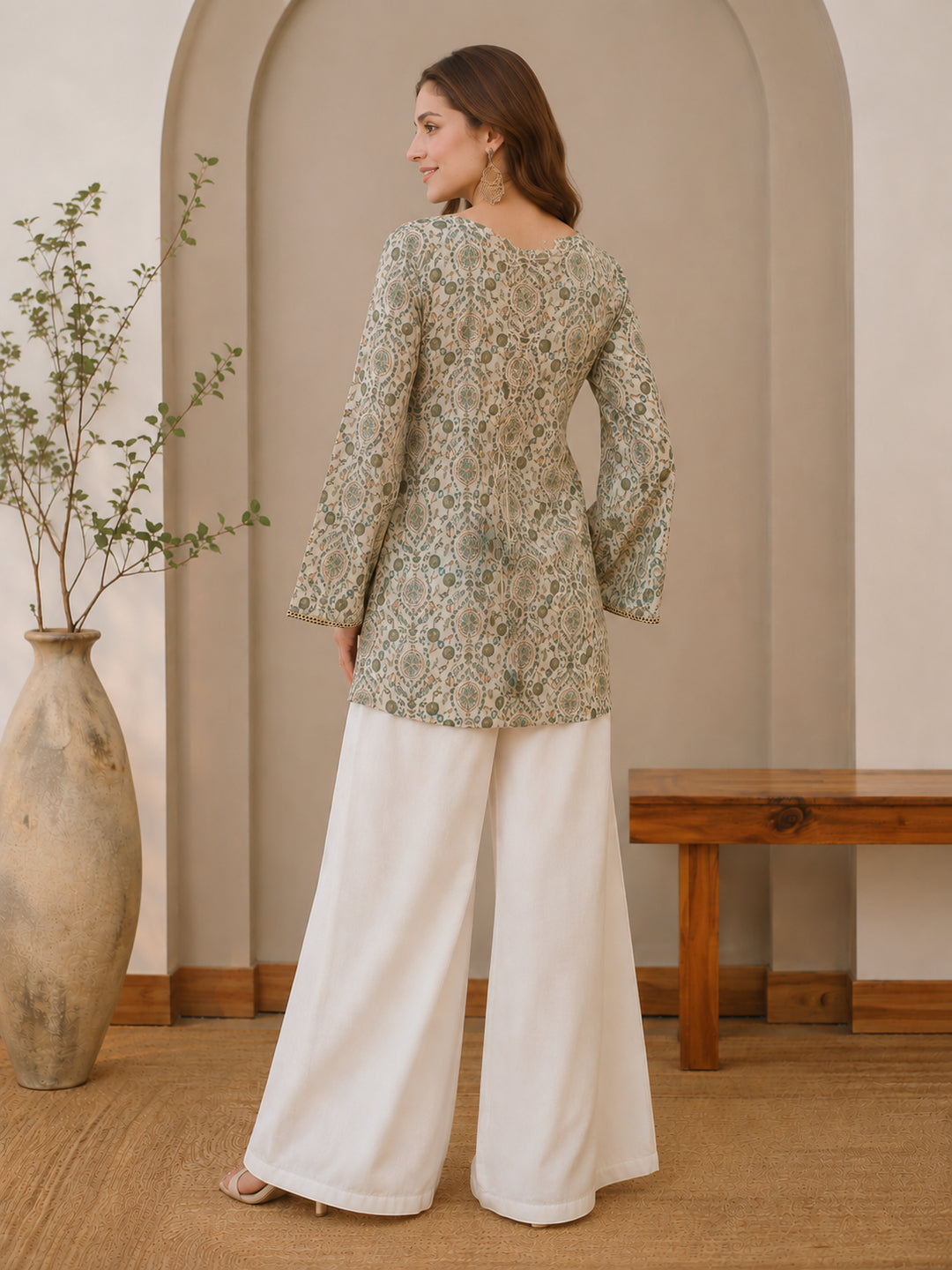 Floral Printed Straight Kurta