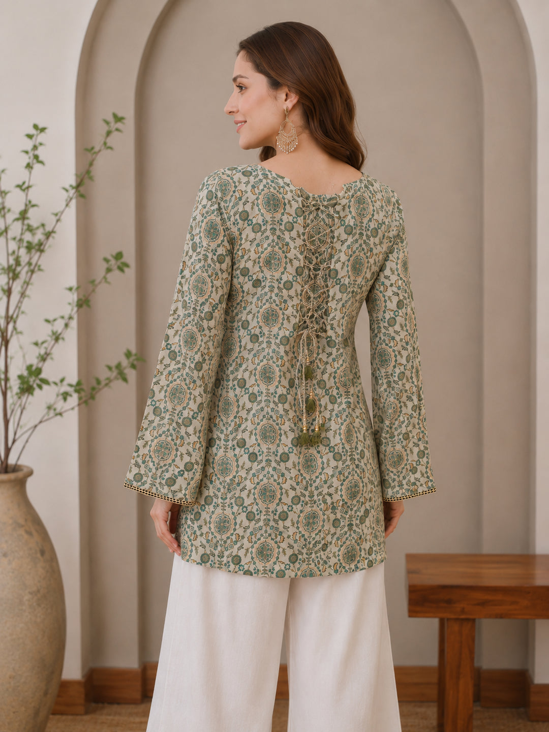 Floral Printed Straight Kurta