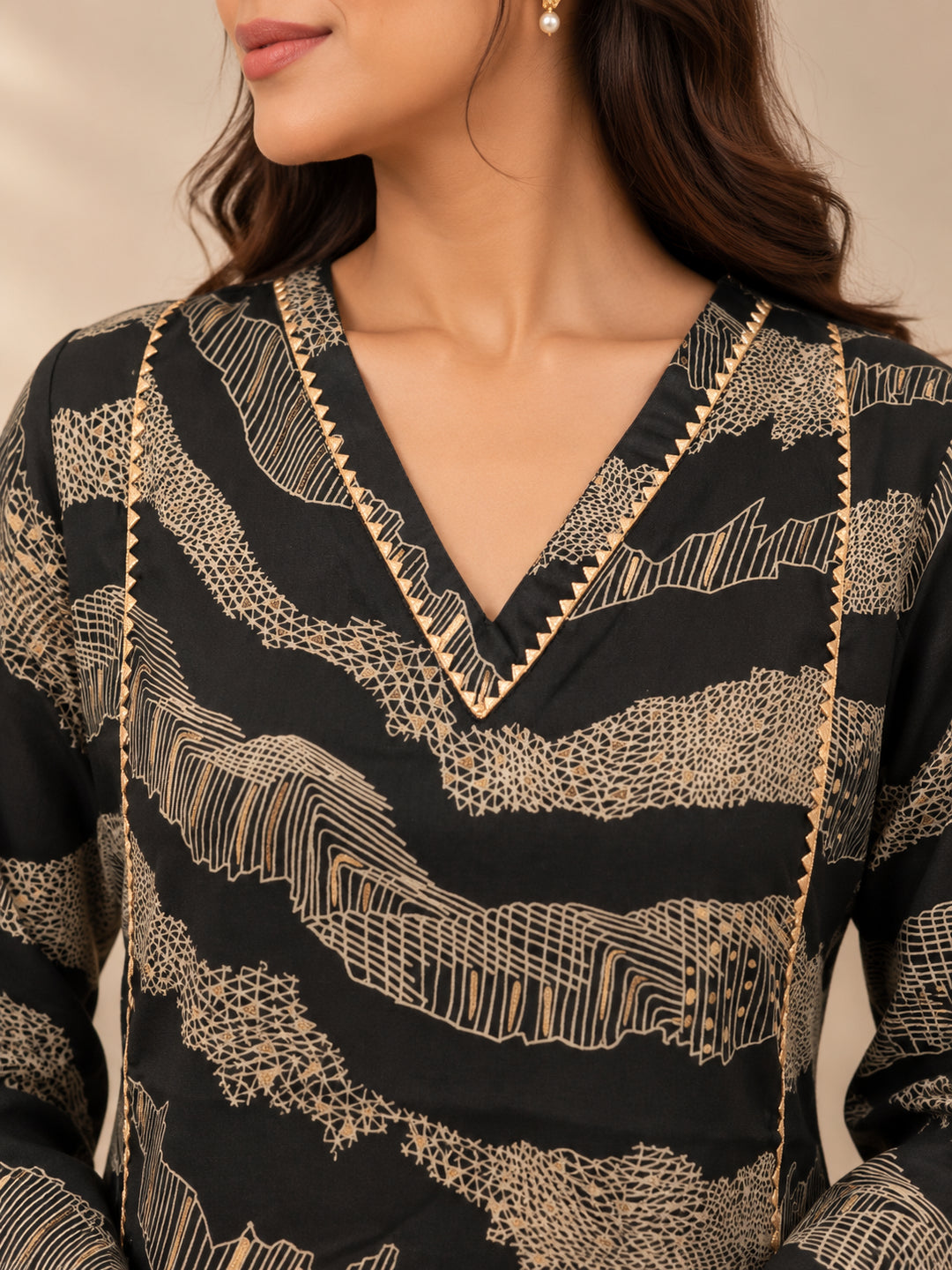 Floral Printed Straight Cotton Blend Kurta