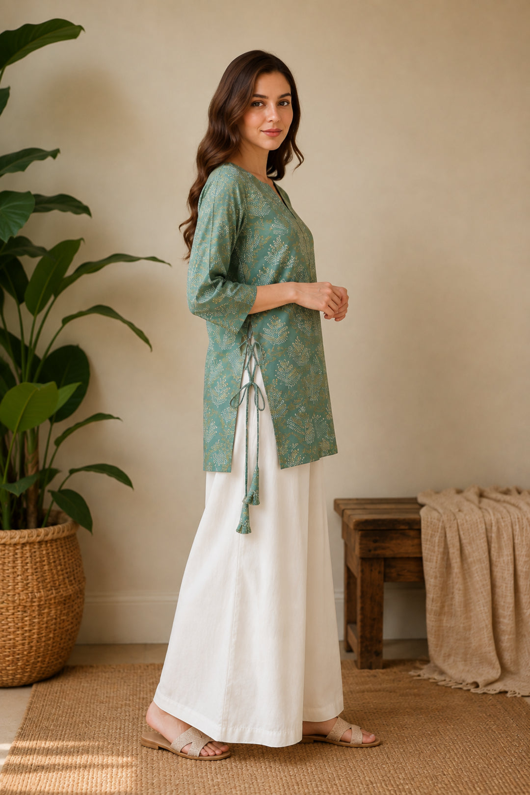 Floral Embroidered Straight Kurta