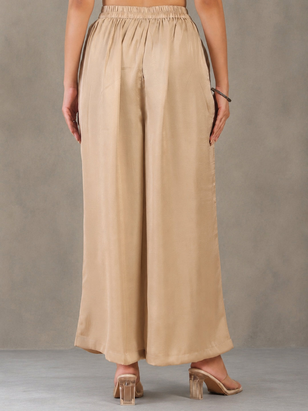 Solid Loose Fit Palazzo for Women