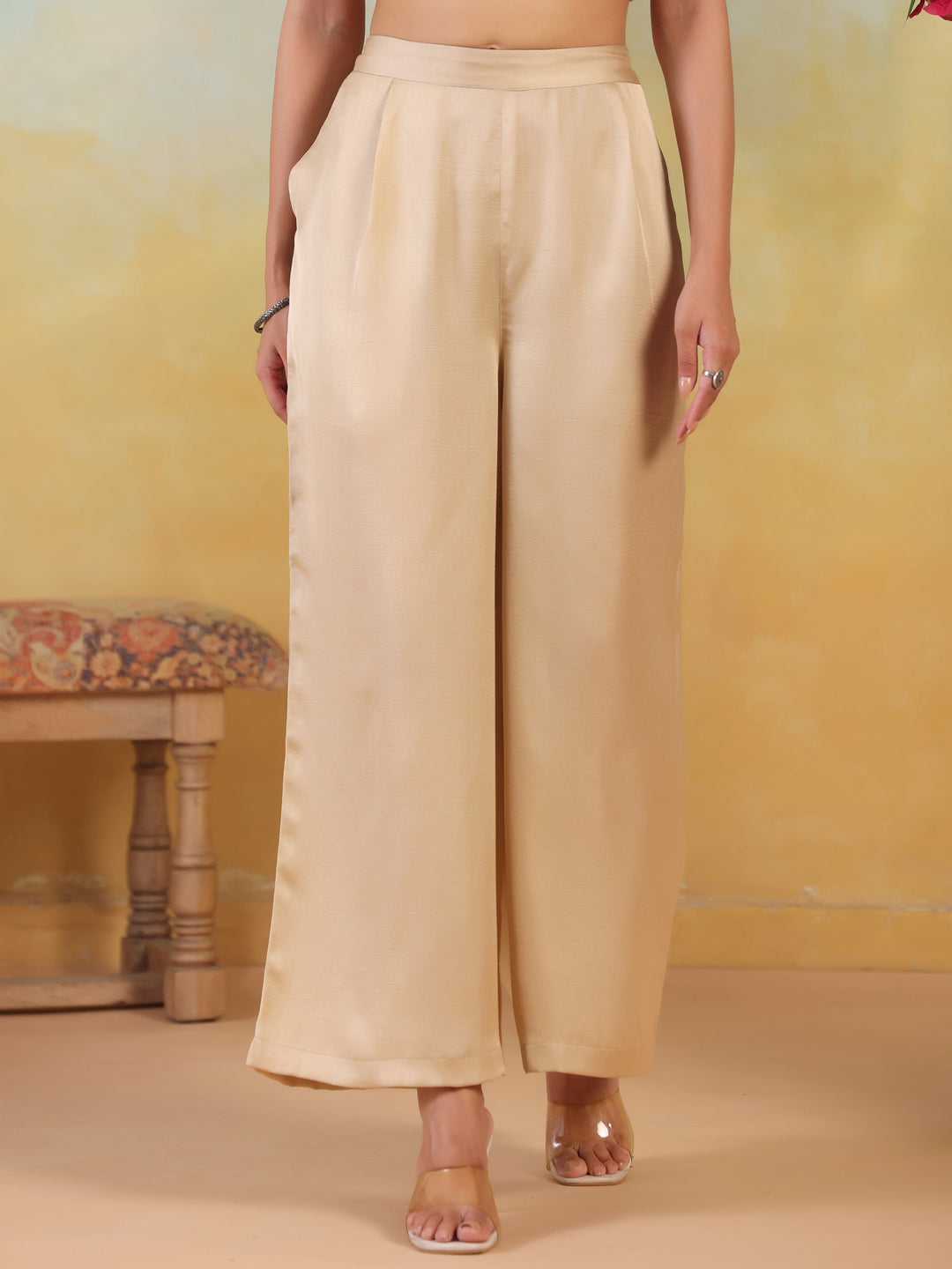Solid Loose Fit Palazzo for Women