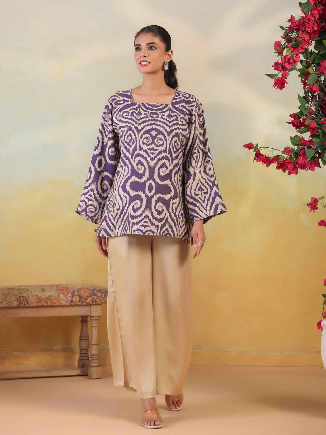 Solid Loose Fit Palazzo for Women
