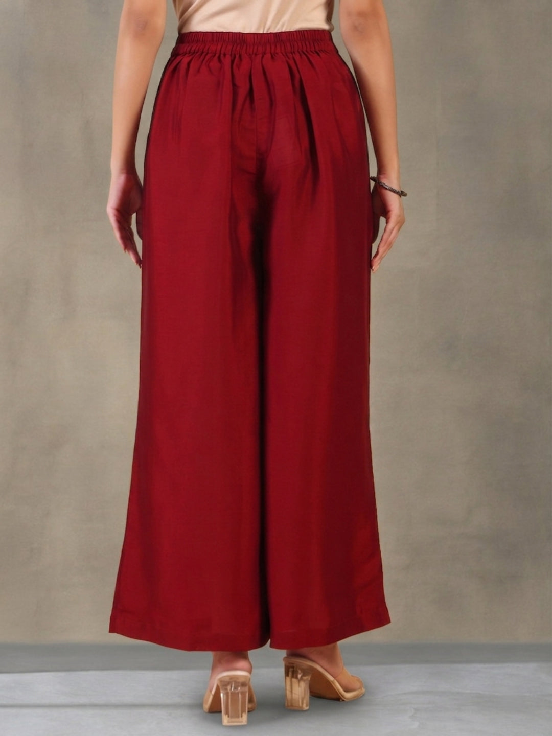Solid Loose Fit Palazzo for Women