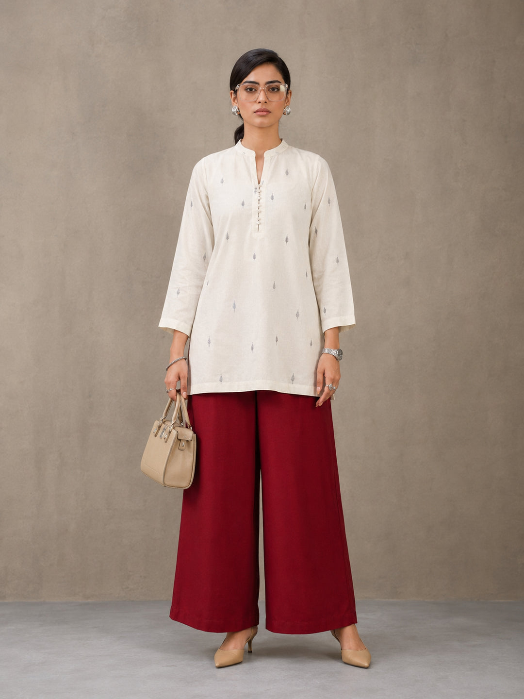 Solid Loose Fit Palazzo for Women