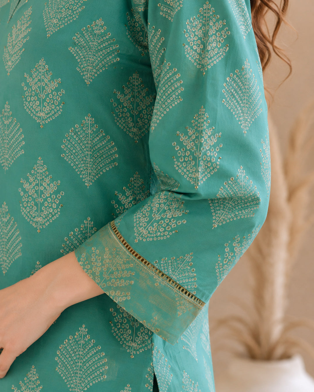 Floral Embroidered Straight Kurta & Palazzos Sets