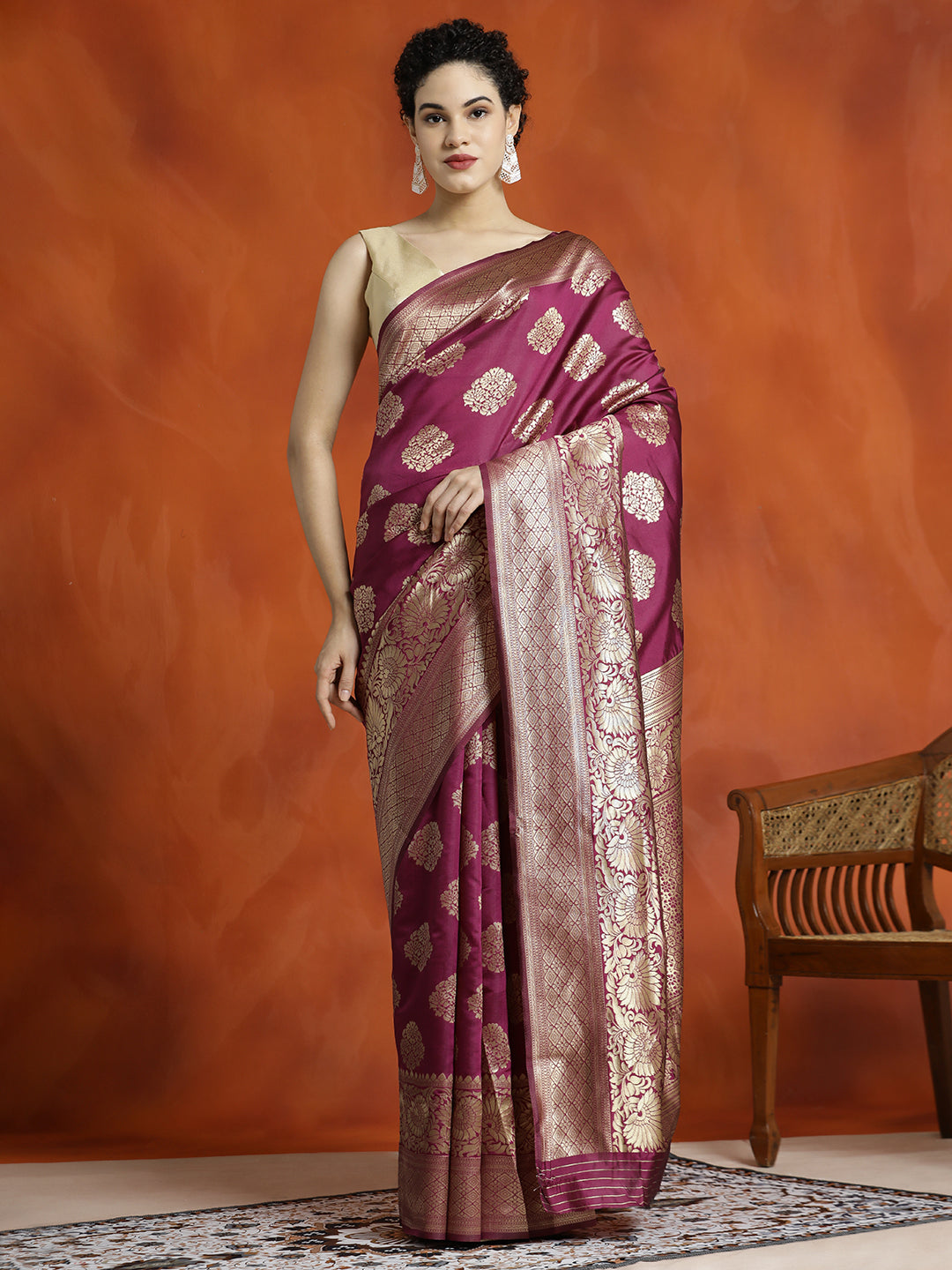 Zari Woven Design Banarasi Saree