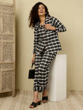 Black Checked Cotton Co-ord Set