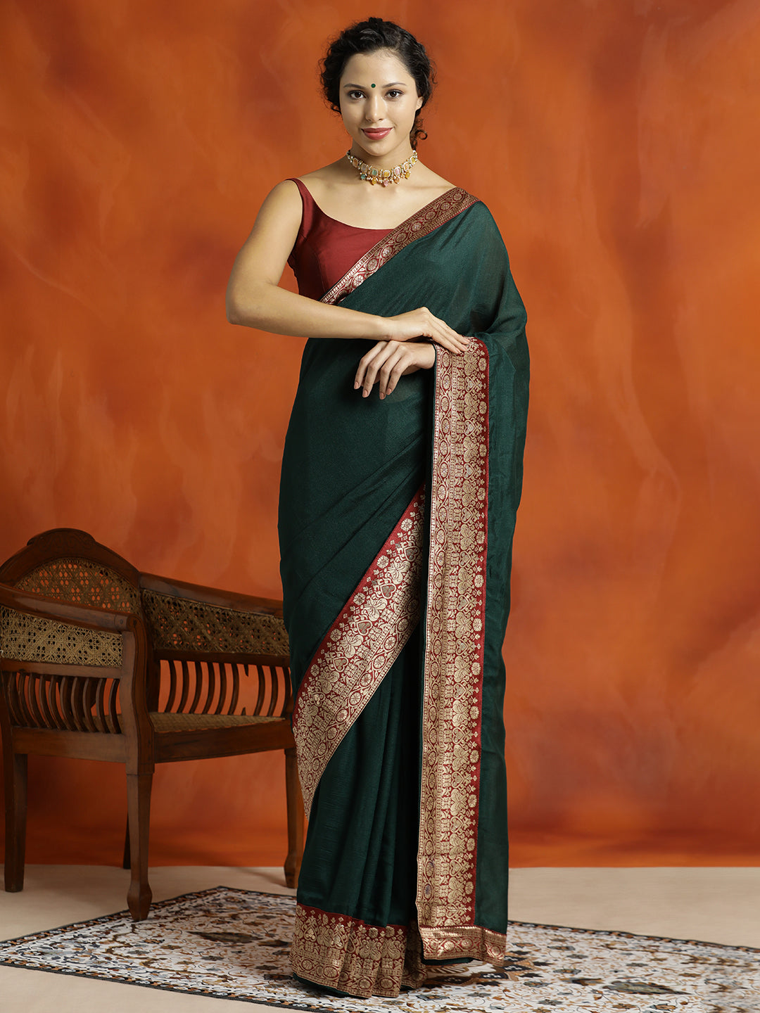 Green Silk Banarasi Zari Woven Saree