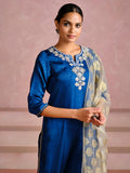 Teal Blue Gota Patti Work Festive Kurta Set With Dupatta