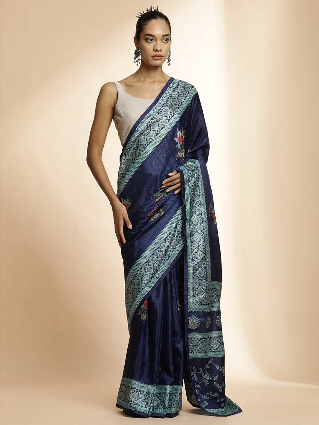 Art Silk Floral Printed Festive Saree