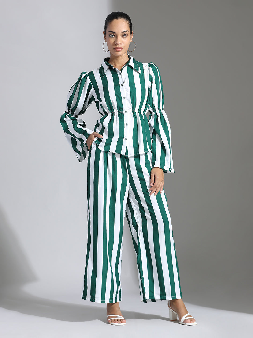 Party Wear Striped Co-ord Set