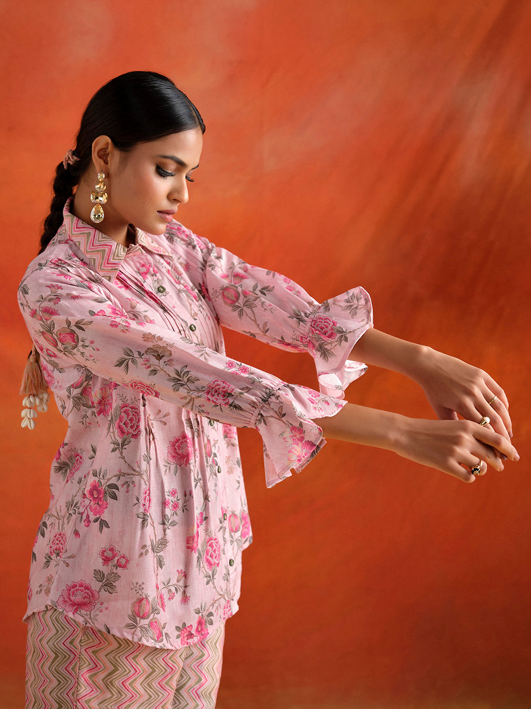 Pink Floral Printed Co-ord Set