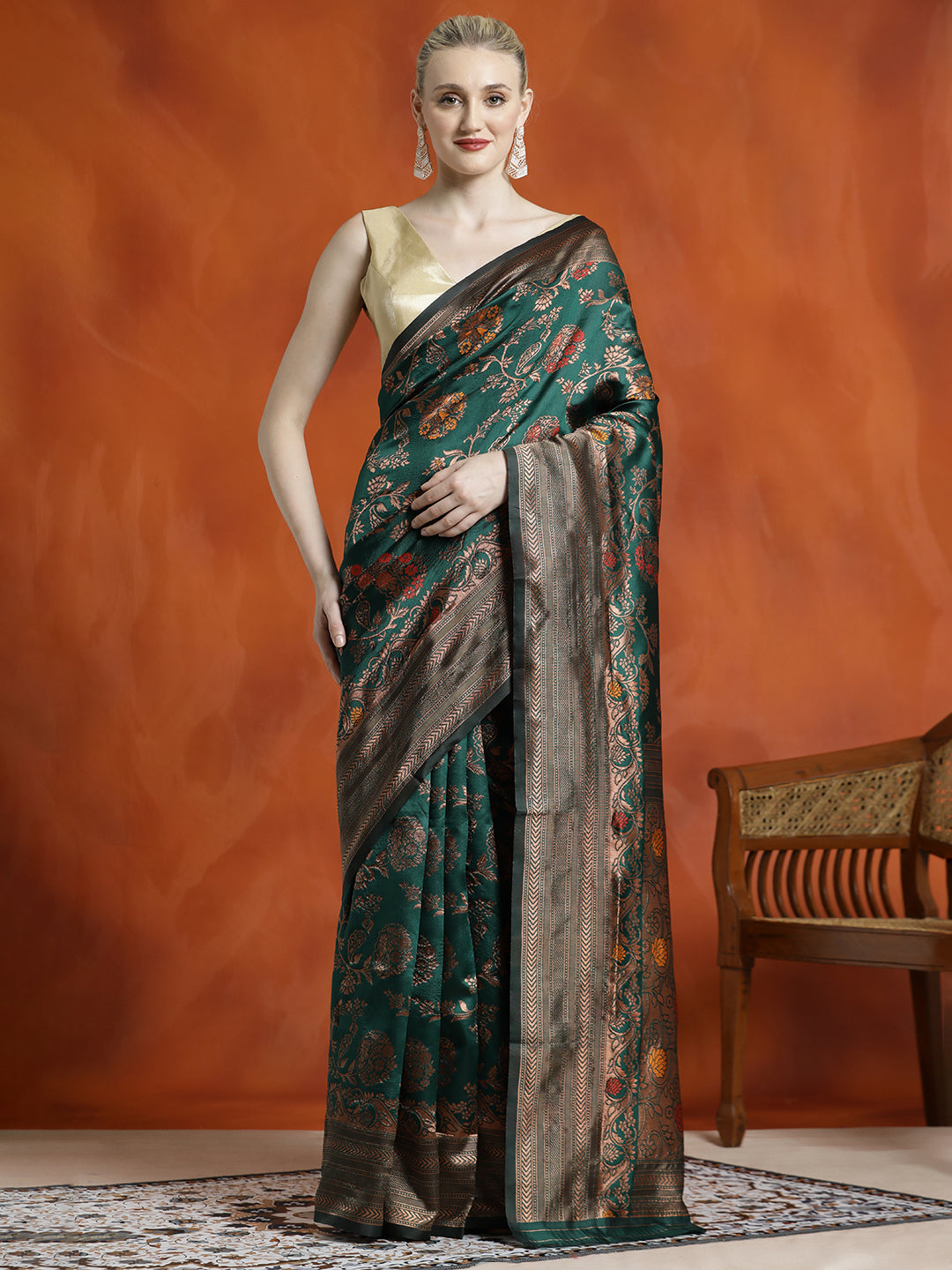 Silk Banarasi Zari Woven Party Wear Saree