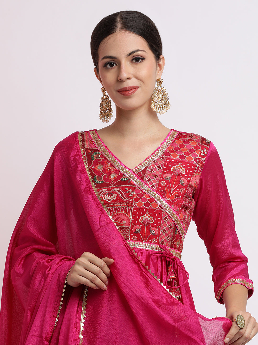 Gota Pati Leheriya Kurta Set With Dupatta