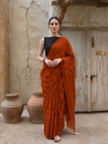 Mulmul Cotton Floral Printed Saree