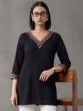 Printed Floral V-Neck Kurti