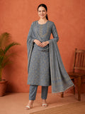 Floral Printed Straight Kurta & Palazzos Sets