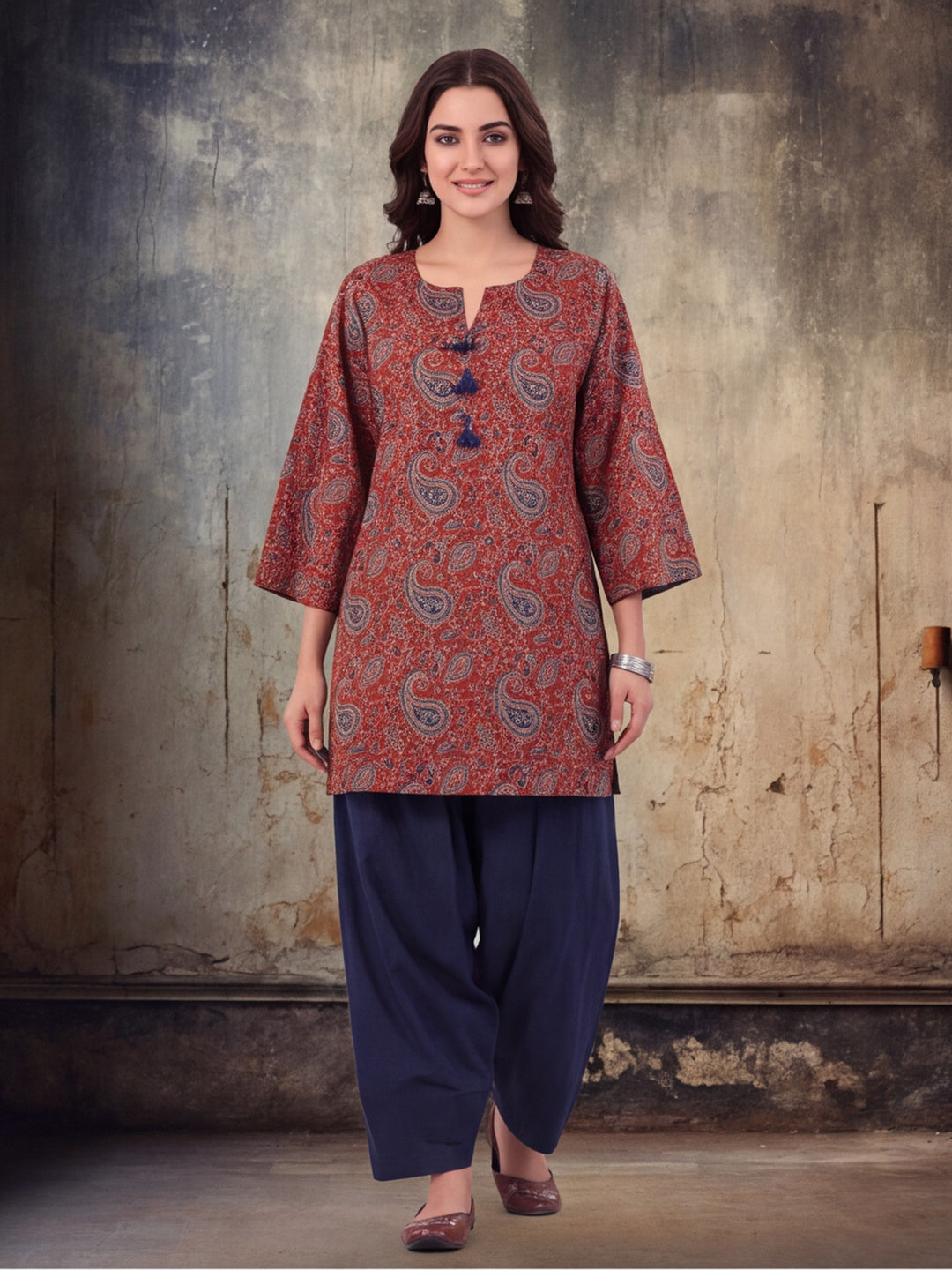 Women Straight Printed Pure Cotton Farshi Suit Sets