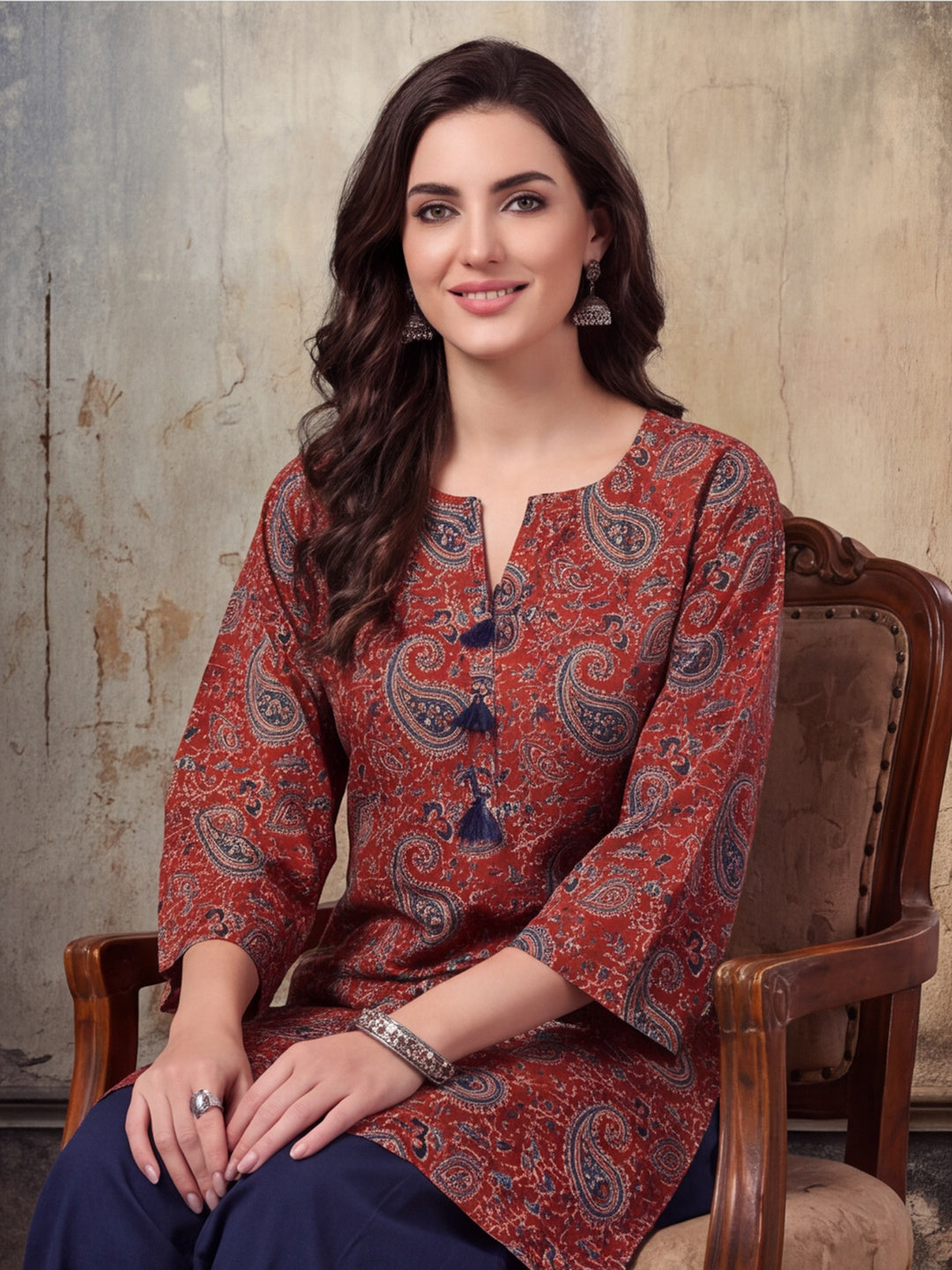 Women Straight Printed Pure Cotton Farshi Suit Sets