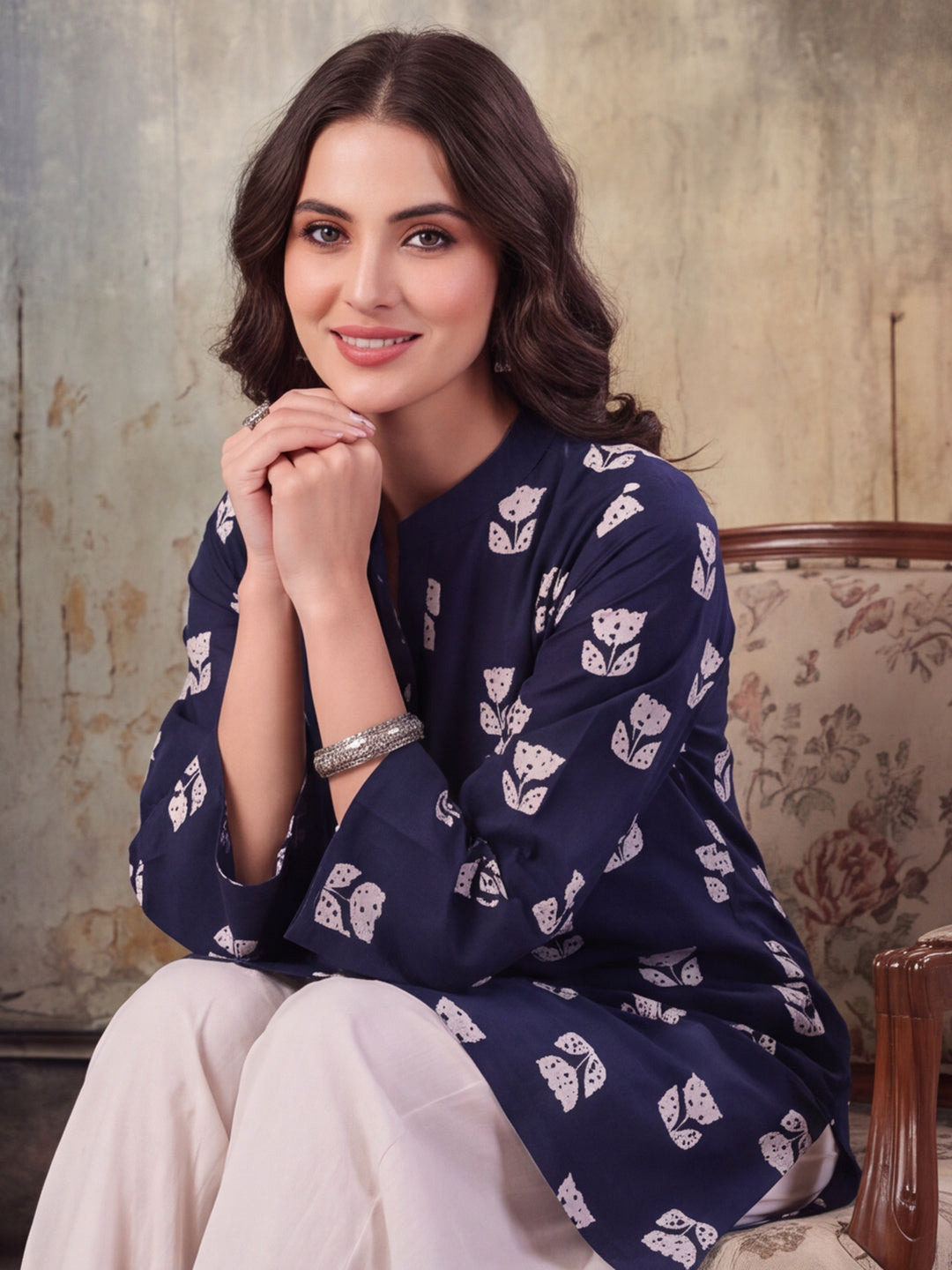 Women Straight Printed Pure Cotton Farshi Suit Sets