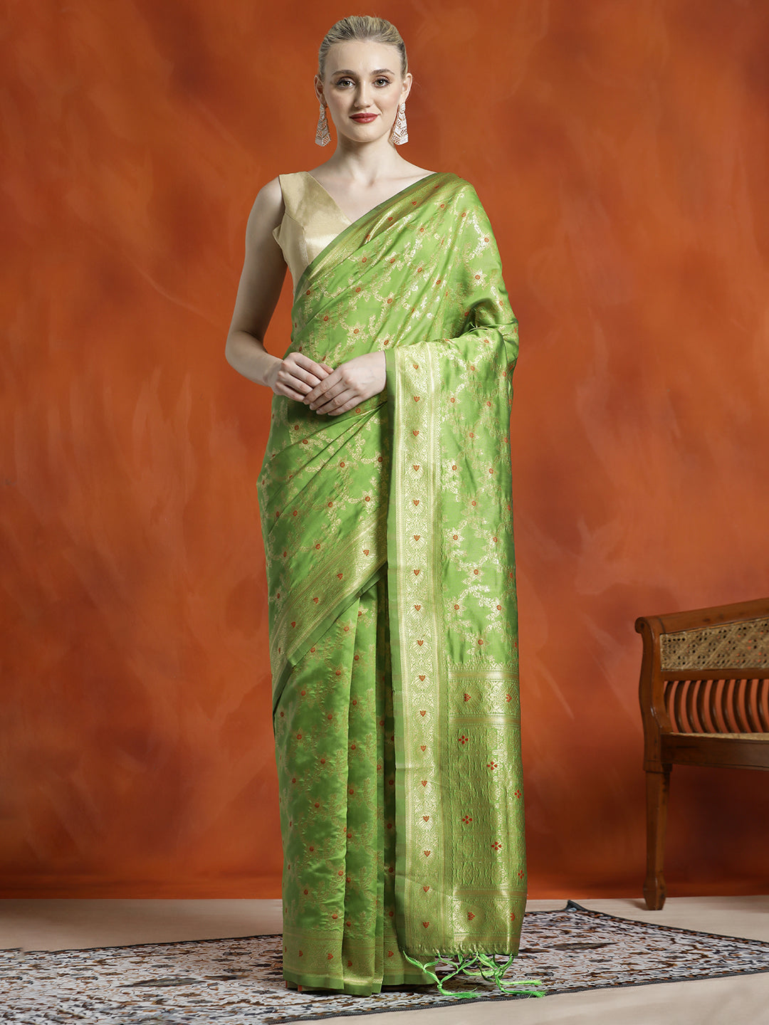 Banarasi Zari Woven Silk Blend Saree